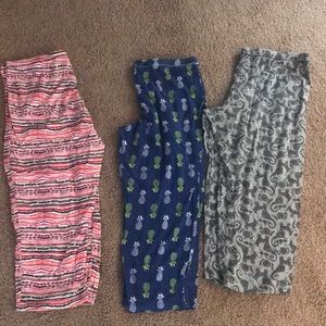 Three pairs of sleep pants